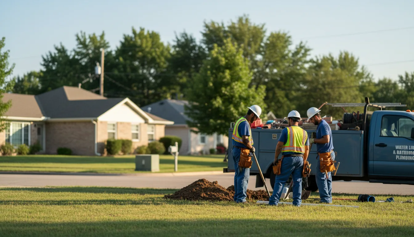Residential water line and bathroom plumbing service in Sedalia, KY